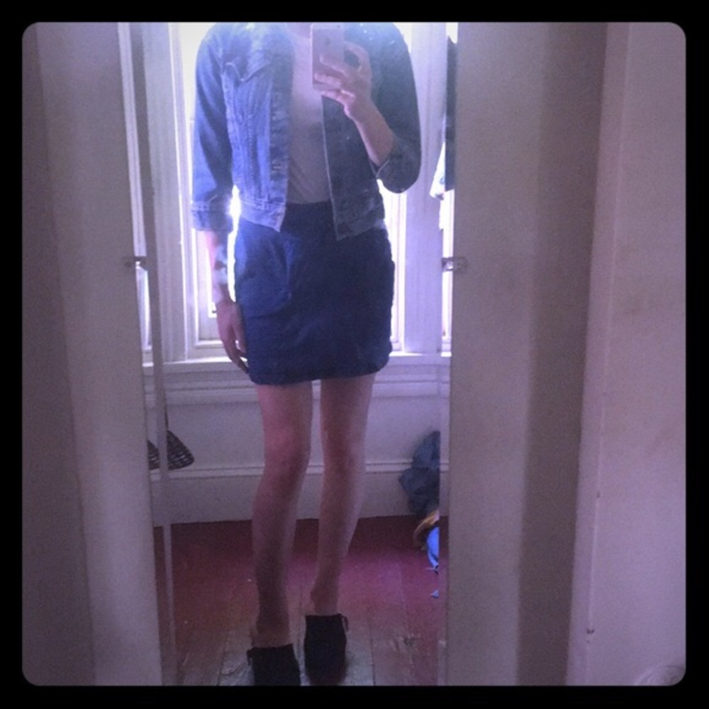 Urban Outfitters Denim moto mini skirt